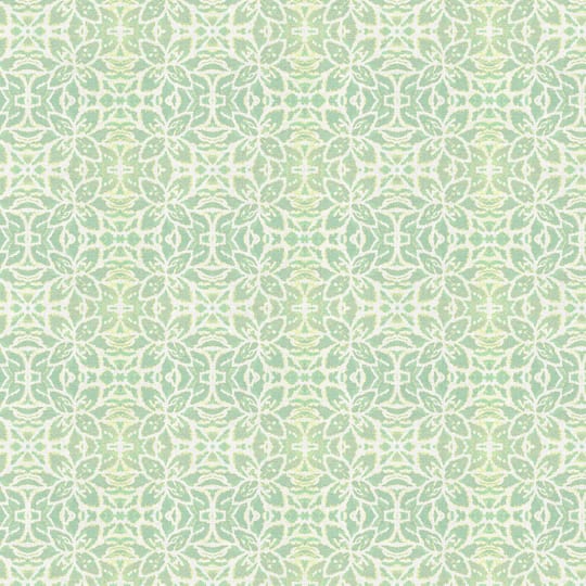 Fabric Editions Abstract Green Daisy Cotton Fabric